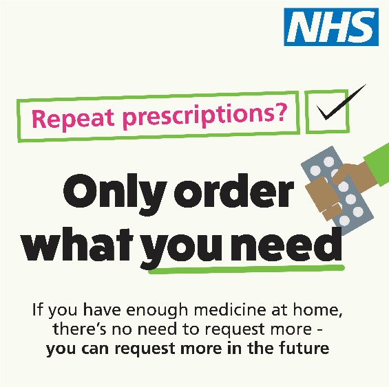 Only order what you need medication